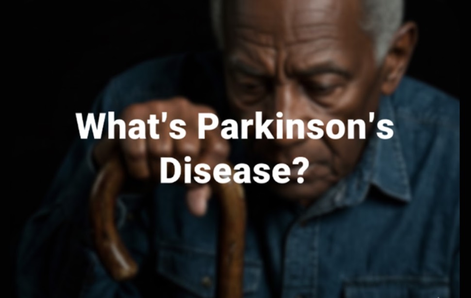 AI generated close up image of an African man against a dark background, captioned: 