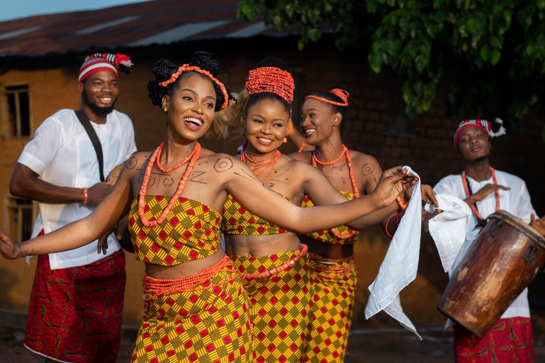 African women in happy moments